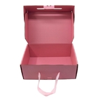리본과 맞춘 종이 쇼핑 가방 판지 핑크색 슈 박스를 출력하는 Cmyk