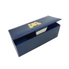 재활용 할 수 있는 고급 선물 상자 고품질 파란색 딱딱한 고리 포장 상자