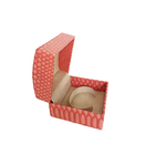 작은 분홍색 딱딱한 고리 카드보드 럭셔리 선물 상자 휴대용 팔찌 포장 개인화 된 보석 상자