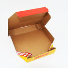 Ｅ 플루트 피자 전달 박스 물결모양 피자 박스 Cmyk 맞추 인쇄되 고안되 풀드 전달 박스