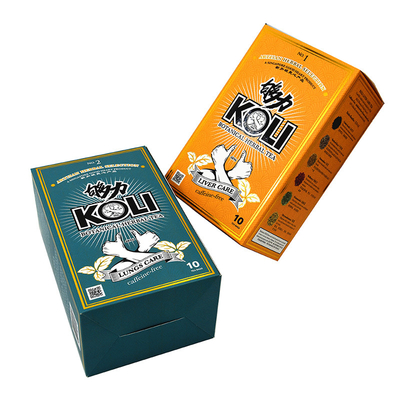 주문 노란 물결모양 우편물발송자 상자 절묘한 제작 의약품 선물 상자 online manufacture