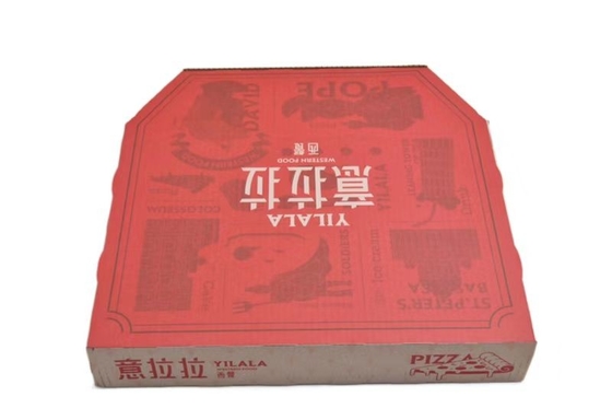 주문 박스 강성 종이 재료를 패키징하는 맞춘 빨간 물결모양 우편물발송자 원판피자 online manufacture