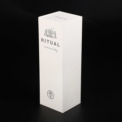 주문 화이트 색을 수송하기 위한 자기를 띤 접힌 판지 한 개의 레드와인 병 선물 상자 online manufacture