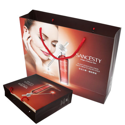 주문 선물을 위한 로우프 핸들과 백을 쇼핑하는 재활용된 크라프트지 맞춘 종이 online manufacture