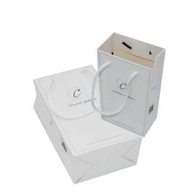 주문 프로모션 맞춘 백서 쇼핑 가방  ISO9001 증명서 하얀 핸드백 online manufacture
