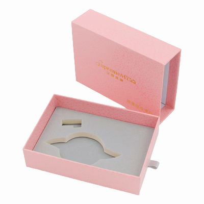 주문 차단은 DIY 슬라이딩 드로어 선물 상자 120g 핑크색 엄격한 판지를 새겨 넣습니다 online manufacture