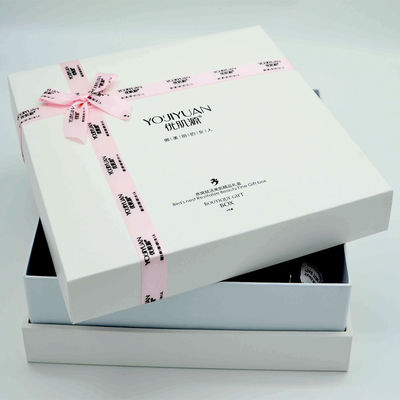 주문 리본과 300g 하얀 호화 선물 상자 30 센티미터 Ｘ 30 센티미터  MDF 피부 관리 대인 서비스 패키징 박스 online manufacture