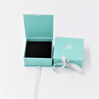 주문 리본과 푸른 크팩 마분지 보석 선물 박스 에바 반지 종이 이어핑 매달리는 박스 online manufacture