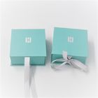OBM 푸른 호화 선물 상자 커프스 단추 보석 반지 리본 소동 자기를 띤 책 모양
